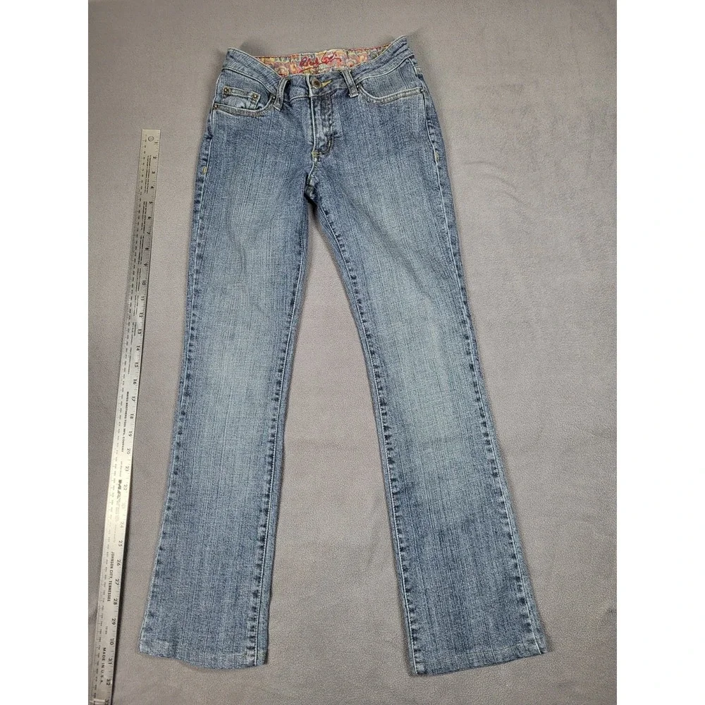 Robert Graham Women Jeans 24 28 Blue Denim Regular‎ Fit Straight Leg Stretch